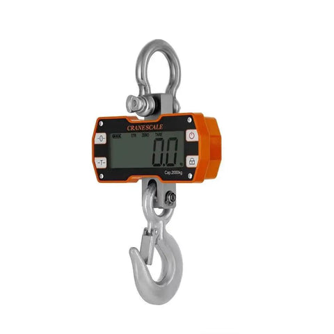 Heavy Duty Crane Scale 2000kg 4000lb With LCD Display, Industrial Hanging Scale, Remote Control, Bright Orange Body
