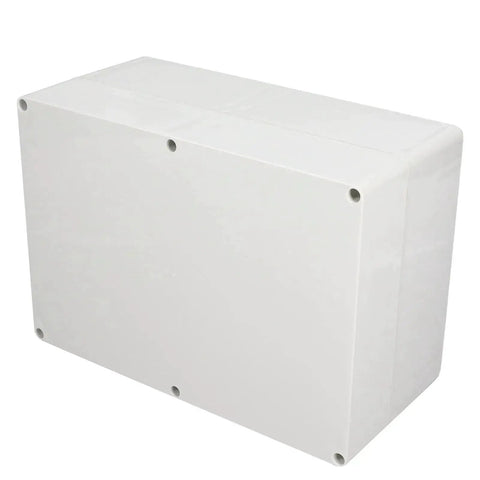 IP65 Electrical Junction Box Heavy Duty Flame Retardant ABS Plastic Enclosure With Screws And Cable For Power Distribution Control Panels At Industrial Construction Sites Outdoor Weatherproof 263x182x125 Mm