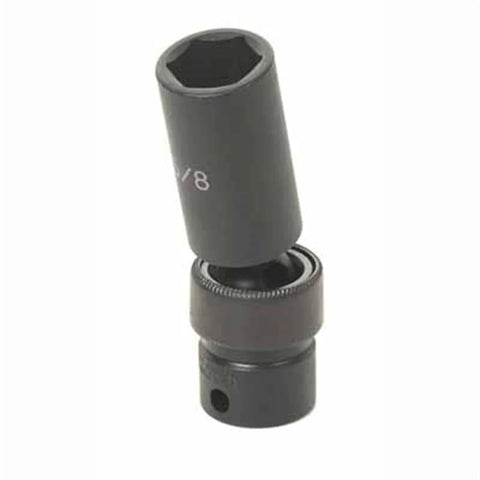 Go-To Three Eighths Inch Drive Deep Universal Socket 8mm For Quick Access To 8mm Bolts And Fasteners, Multi Color Durable Steel Construction