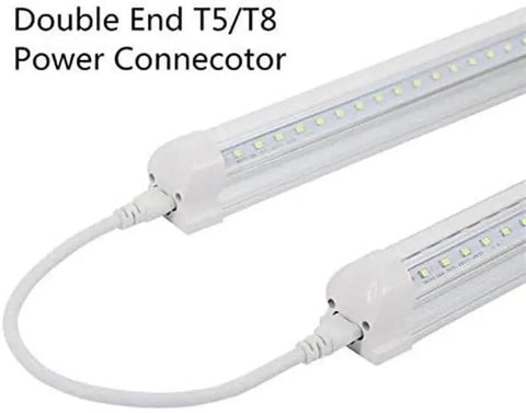 6 Foot LED Tube Extension Cord Set 4 Pack For T5 T8 Lights Three Prong Power Cables Female To Female Connectors