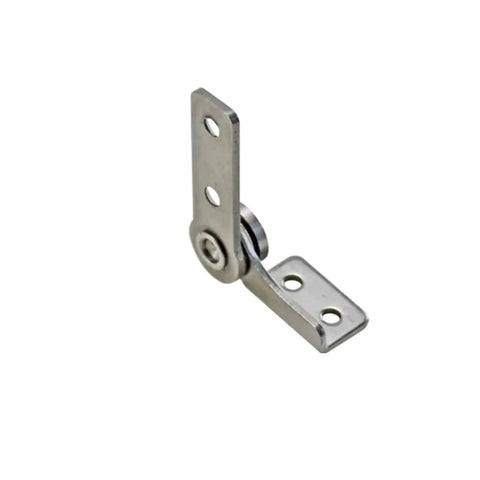Stainless steel L-shaped torque hinge with damping and free-stop pivot, 1 piece