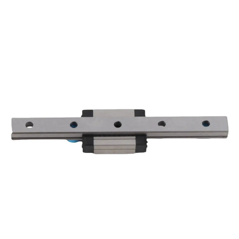 Front view of Beefy 9mm Linear Rail Kit with Mini Bearing Steel Slide Rail and Block 100mm Length 4 Point Load Bearing