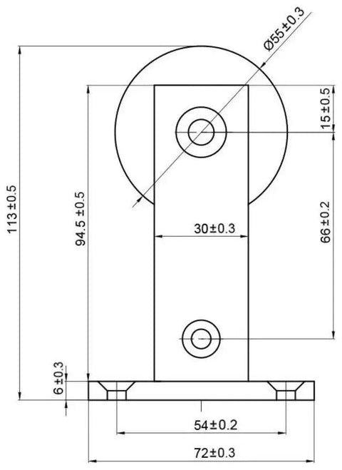 Technical diagram of a Seventy Eight And Three Quarters Inch Single Roller Round Rod Barn Door Hardware Kit In Champagne Brass Finish Stainless Steel Construction Durable Track System With Smooth Glide Rollers And Easy Mounting Hardware Suitable For Interior Doors And Quiet.