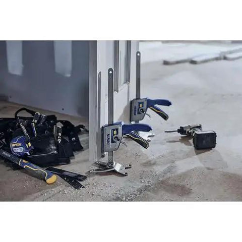 Quick Lift Construction Jack With 10 Inch Lift And 330 Lb Capacity installed in construction site