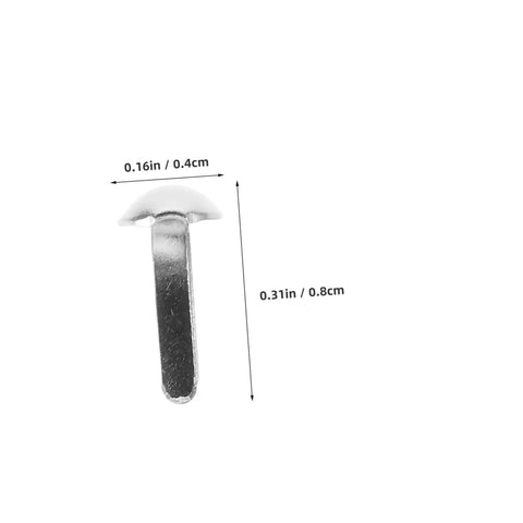 Single silver split pin from 100 Pcs Iron Fasteners For DIY Projects And Scrapbooking Durable Split Pins For Crafting And Puppet Making Kit