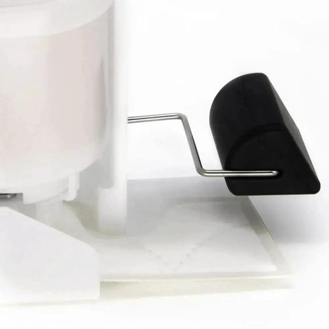 Close-up of electric fuel pump module with sending unit replacement for Camry 2007 to 2011, showcasing the connector and filter.