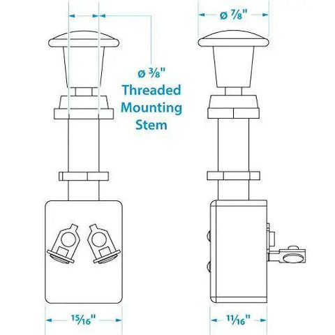 Built Tough Heavy Duty 2 Position Push Pull On Off Switch For Marine Lights Bilge Pumps Blowers And Baitwell Pumps diagram
