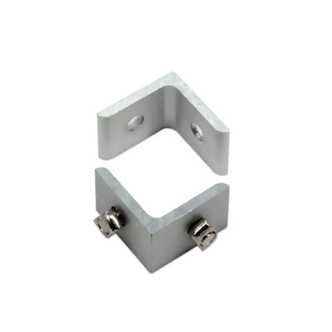 Inside Corner Bracket Gusset For 2020 Series Aluminum Extrusion 2 Hole M5 Screws And T Nuts 25mm By 25mm Fits 6mm Slot Silver