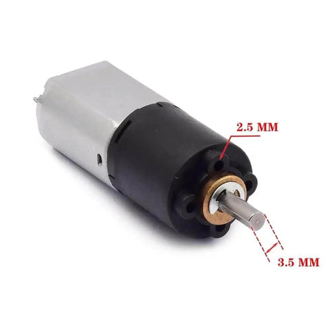 130 Planetary Gear Reducer With Electronic Starter, DC 12V, 52 RPM, 3 Stage Gearbox, close-up of low noise D shaft and dimensions