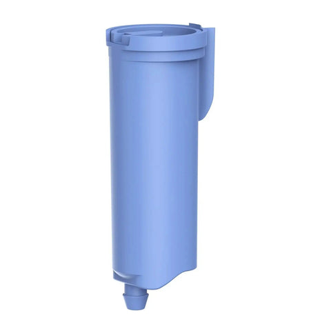 Water filter cartridge, blue, side view for Opal Nugget Ice Maker; GE Profile compatible