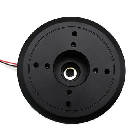 Top view of a Beefy Heavy-Duty High-Torque Low-Speed Flat DC Motor with Encoder-Based Turntable Servo for industrial automation.