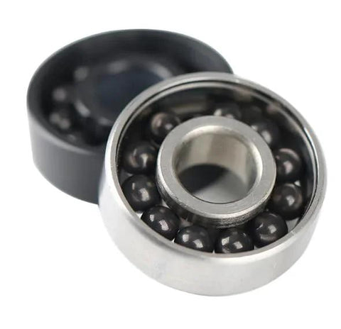 688 deep groove ball bearing, 8x16x5mm, metal outer race with visible balls (front view)