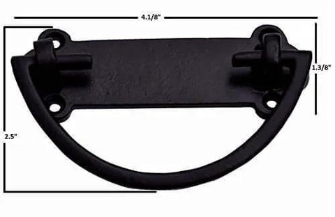 Set Of 2 Antique Chest Handles And Pulls For Treasure Chests Crates And Storage Boxes Heavy Duty Cast Iron Hardware With Black Powder Coat Finish