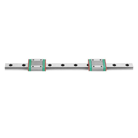 Compact 250mm MGN12 Linear Rail Kit With 2 MGN12B Blocks, 12mm Width, silver rail for CNC, 3D printing, robotics, DIY projects
