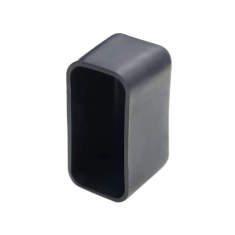 End Caps for Strut Channel 1-5/8 x 7/8 Inch Black Plastic Short End Caps for 13/16 Inch and 7/8 Inch Tall Unistrut Channel Ends Protectors Pack of 10 Pieces, close-up view