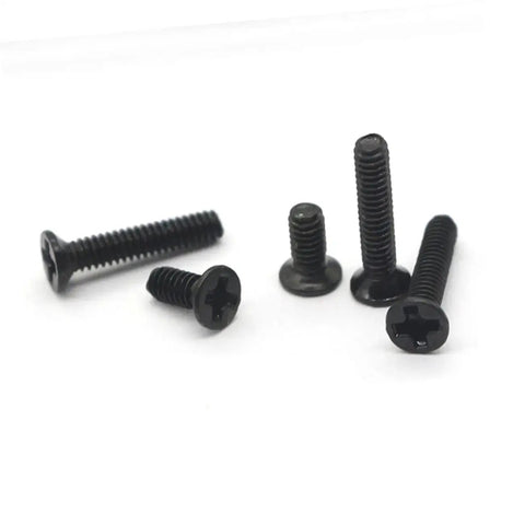 Miniature Screw Kit For Glasses, Watches And Electronics With Countersunk Round Head Screws displayed on white background