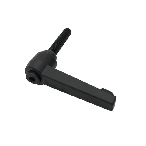 Heavy Duty Handle For SBR Bearing Block M6 X 12mm Rod, black handle with threaded metal rod for linear rail guide and bearing block mounting.