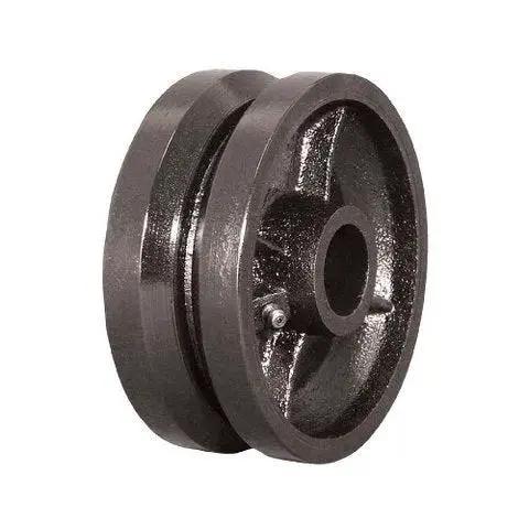 Cast Iron V Groove Wheel 6 Inch Diameter 2 Inch Wide With Three Quarter Inch Bearing And Optional Half Inch Bore Workhorse