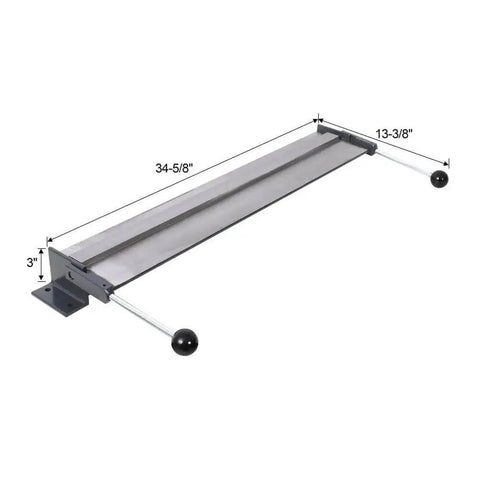 Box And Pan Metal Brake 30 Inch Portable Sheet Metal Bender for precise 0 to 90 degree bends, showing dimensions and dual handles.