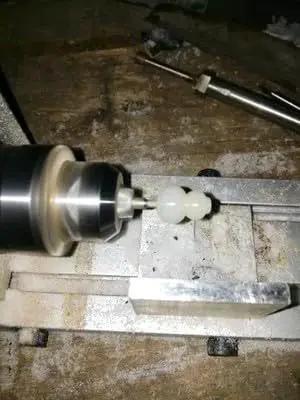 Handy Compact Wood Lathe For DIY Projects In Your Home Workshop Tabletop Mini Lathe in use with 24V DC 100W motor