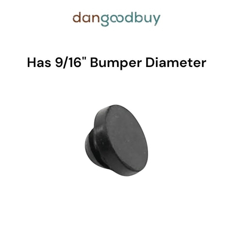 Ridged Stem Rubber Push-In Bumper 9/16 Inch Diameter Fits 1/4 Inch Hole In 1/8 Inch Thick Material Durometer 60A SBR