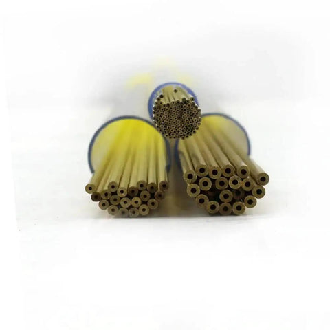 20 Piece Brass EDM Drilling Electrode Tubes Set With Single Channel Holes For Electrical Discharge Machining 400mm Long