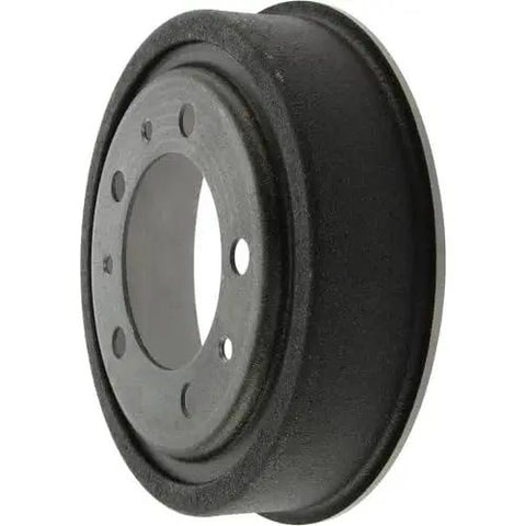 Centric 123.68002 C-Tek brake drum, side view, black outer with silver hub