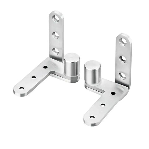 Stainless Steel Floor Pivot Hinge For Heavy Wooden Doors With Concealed Hidden Revolving Design And High Load Bearing Capacity 80 By 80 Mm Silver And Black Finish Durable Heavy Duty Hardware KoiLykke