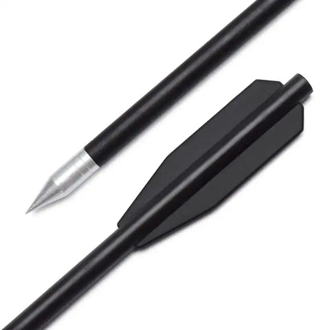 12 Pack Crossbow Bolts 6.3 Inch Black Plastic Shaft Arrows With Aluminum Point Tip For Small Crossbows, Durable Target Practice Bolts