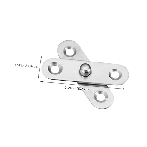 Heavy Duty Stainless Steel Concealed Pivot Hinges 360 Degree Rotation Self Closing Hidden Door Hinge System For Wardrobe Cabinets Bookcases And More 10 Pack Fondotin front view
