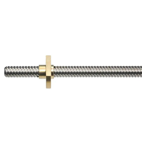 Close-up of 365mm T8 Tr8x8 Z Axis Lead Screw With Brass Nut Upgrade Kit 8mm Lead For Ender 3 V2 Pro Neo Ender 3 And Voxelab 3D Printers