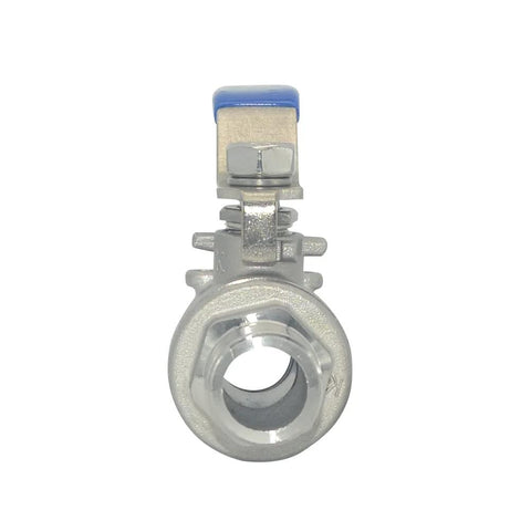 VARMHUS ball valve, 1/2 in full-port, S304 stainless steel, blue handle for water/oil/gas