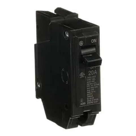 1-Pack THQL1120 20A Single-Pole Circuit Breaker, 120/240 VAC, 10 kA Interrupting Rating, Thermal-Magnetic Plug-In