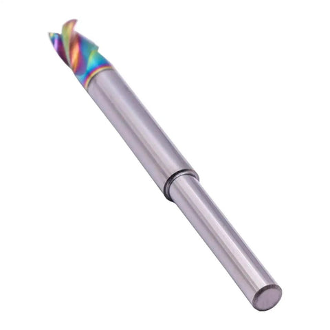 Two Pack DLC Coated Solid Carbide Square End Mills For Aluminum And Copper Five Sixteenth Inch Cutting Diameter Reduced Shank Front View