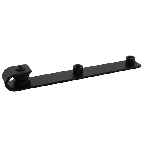 Black Sliding Barn Door Hardware Kit For Cabinets Two Pieces Heavy Duty Metal Rails For Wardrobes And Pet Houses Corrosion Resistant Sandblasted Finish