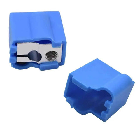Blue silicone socks for Upgraded 24V 45W Volcano J Head High Flow Hotend For Fast Printing 300C Silicone Socks And 0.4mm Nozzles Set.