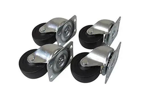 Swivel Top Plate Casters Zinc Finish With Two Inch Wheel Diameter Set Of 4 for furniture carts and light duty equipment
