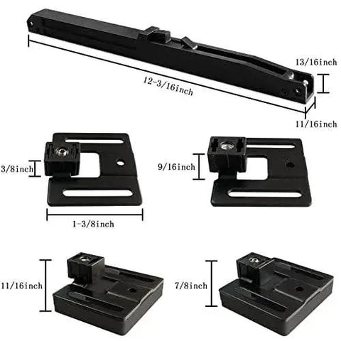 Hole-Free Barn Door Soft Close Mechanism, Upgraded Sliding Door Hardware With Spring Buffer Damper parts layout
