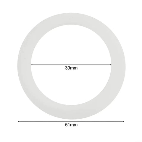 Silicone Replacement Gasket Seal For Moka Pot Espresso Stove Top Coffee Maker Fits 1 To 12 Cup Pots, inner 39mm, white