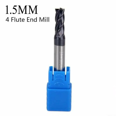 1.5MM Solid Carbide End Mill 4 Flute AlTiN Coated Milling Cutter, high performance, multi material cutting tool
