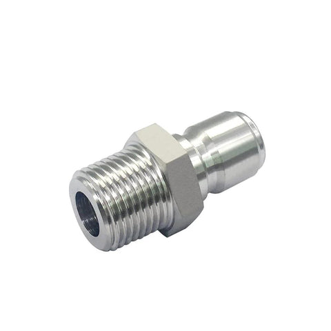 JoyTube 1/2 inch NPT male quick-disconnect fitting, 304 stainless steel, homebrewing sanitary connector (2-pack)