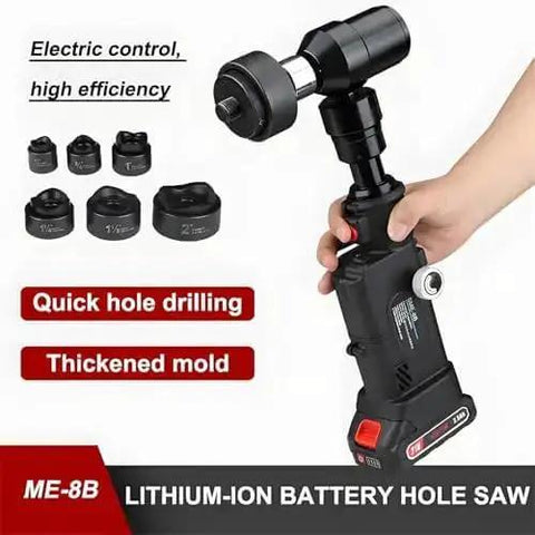Cordless Rechargeable Hydraulic Hole Punch Kit With LED Display And Multiple Dies For Metal Sheet Punching