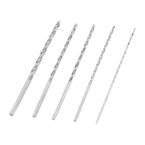 Five Piece Extra Long High Speed Steel Drill Bit Set With Long Shank For Wood Plastic Aluminum And Composite Materials HSS Twist Drill Bits