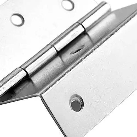 Close-up of a Vintage 59mm 6-Hole Three-Fold Hinges Set for Cabinets Boxes and Suitcases Durable Zinc Alloy Hardware