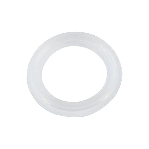 1.5 inch silicone gasket for sanitary tri-clamp fittings, white.