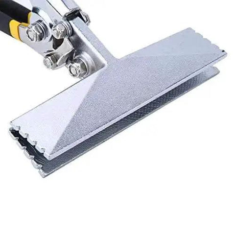 Six Inch Seaming Pliers And Sheet Metal Tools Set with straight jaw hand seamer showing close-up of heavy duty 45 steel construction.