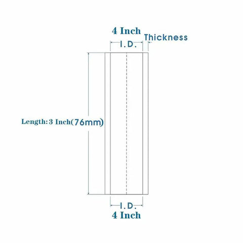 Diagram showing dimensions of Beefy 4 Inch ID Silicone Coupler Reinforced Hose 4-Ply For Turbo Intercooler Piping And Intake