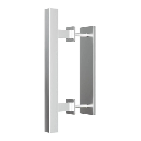 12 Inch Stainless Steel Barn Door Handle Sliding Door Pull Flush Double Sided Finger Pull Square Brushed Finish Heavy Duty