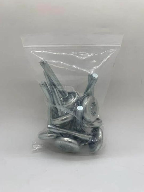 2 Inch Steel Door Rollers For Overhead Roll Up Doors Replacement Pack Of 10 For Trucks And Trailers in clear plastic bag