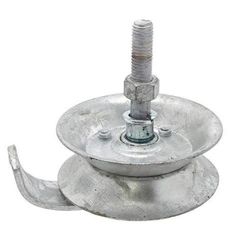 5-inch galvanized steel pipe track roller with mounting bolt for 1-5/8 in O.D. track